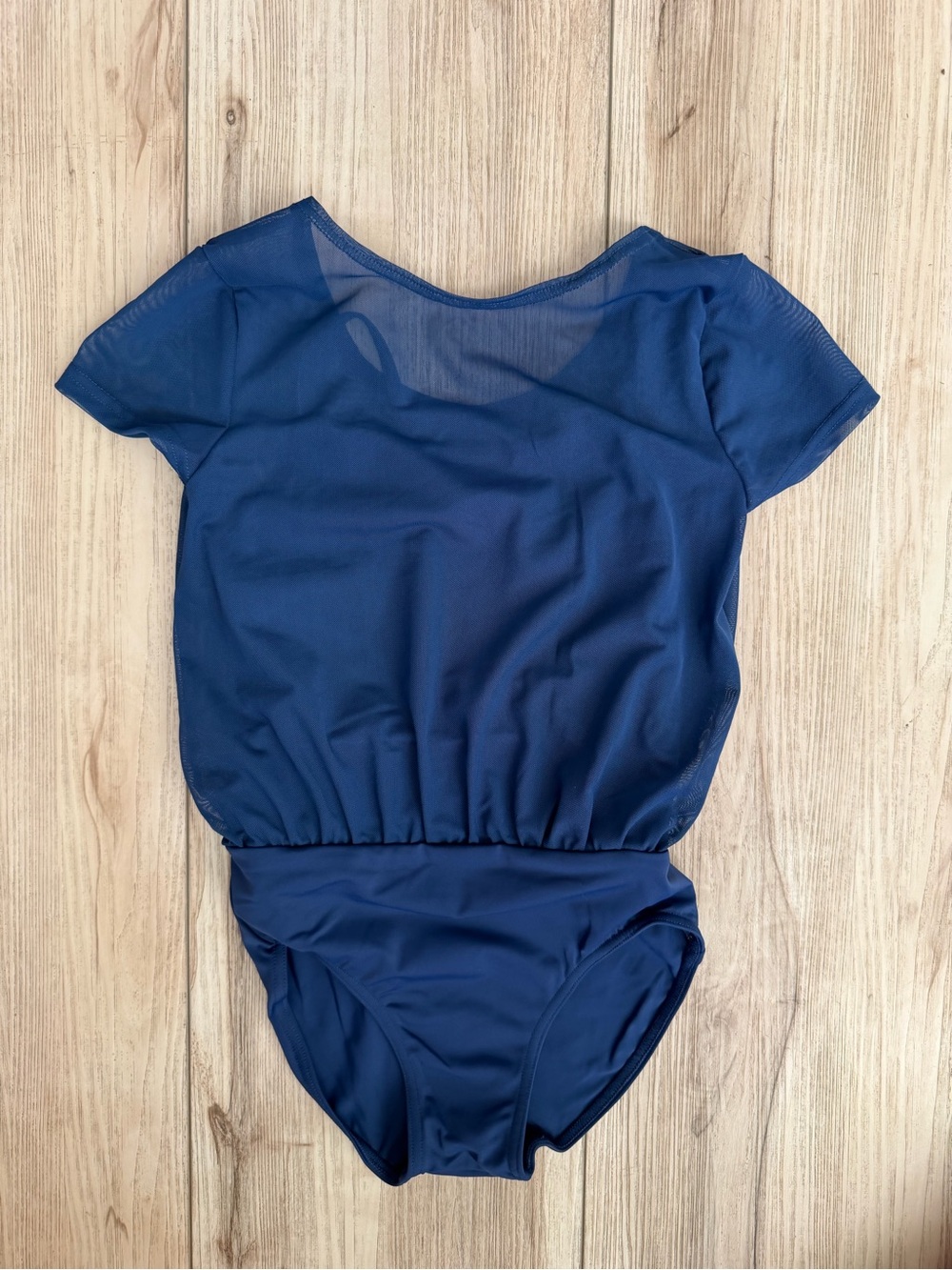 balera Navy Short Sleeve Dance Leotard